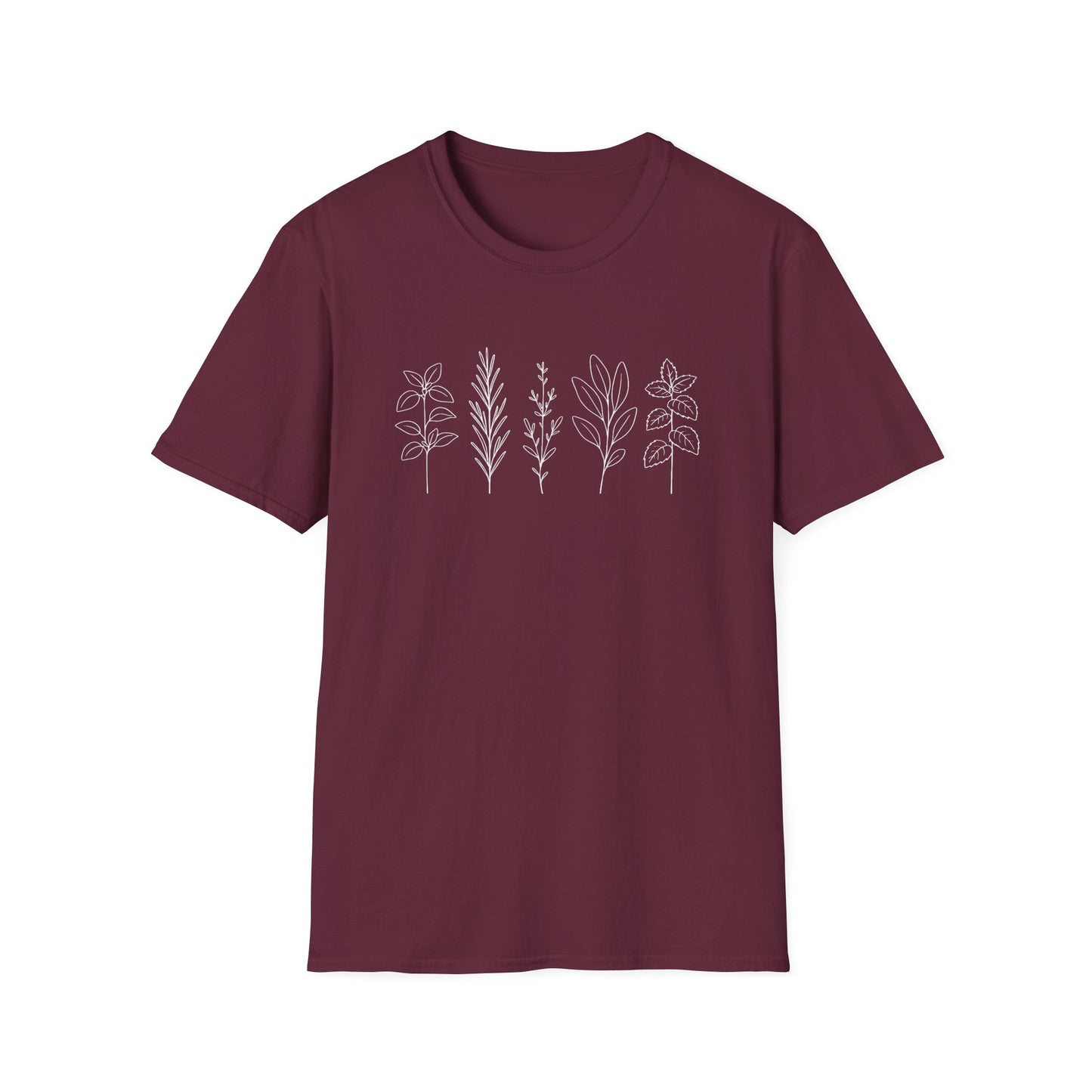 Minimalist Herb Drawing T-Shirt