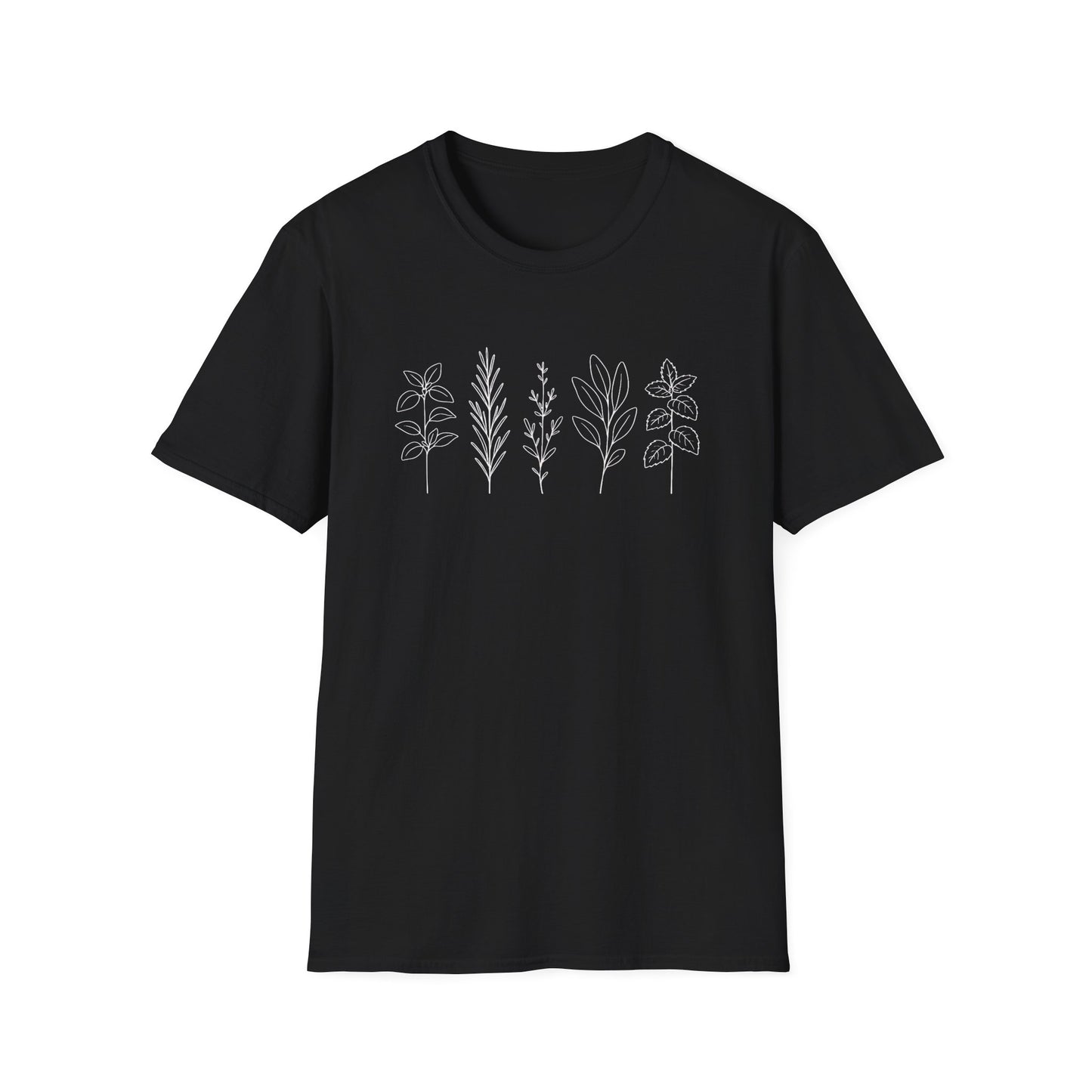 Minimalist Herb Drawing T-Shirt