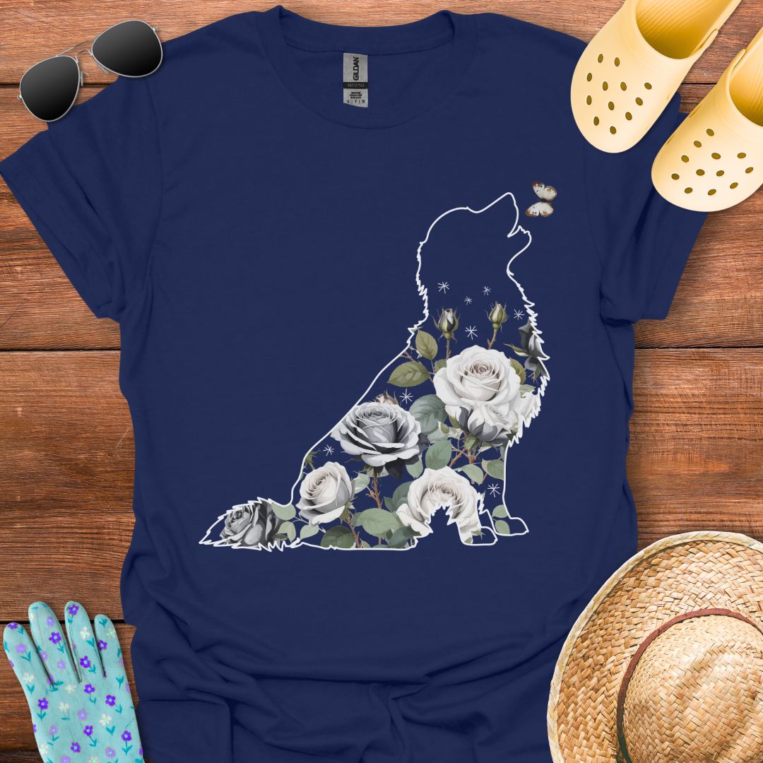 Floral Golden Retriever T - Shirt