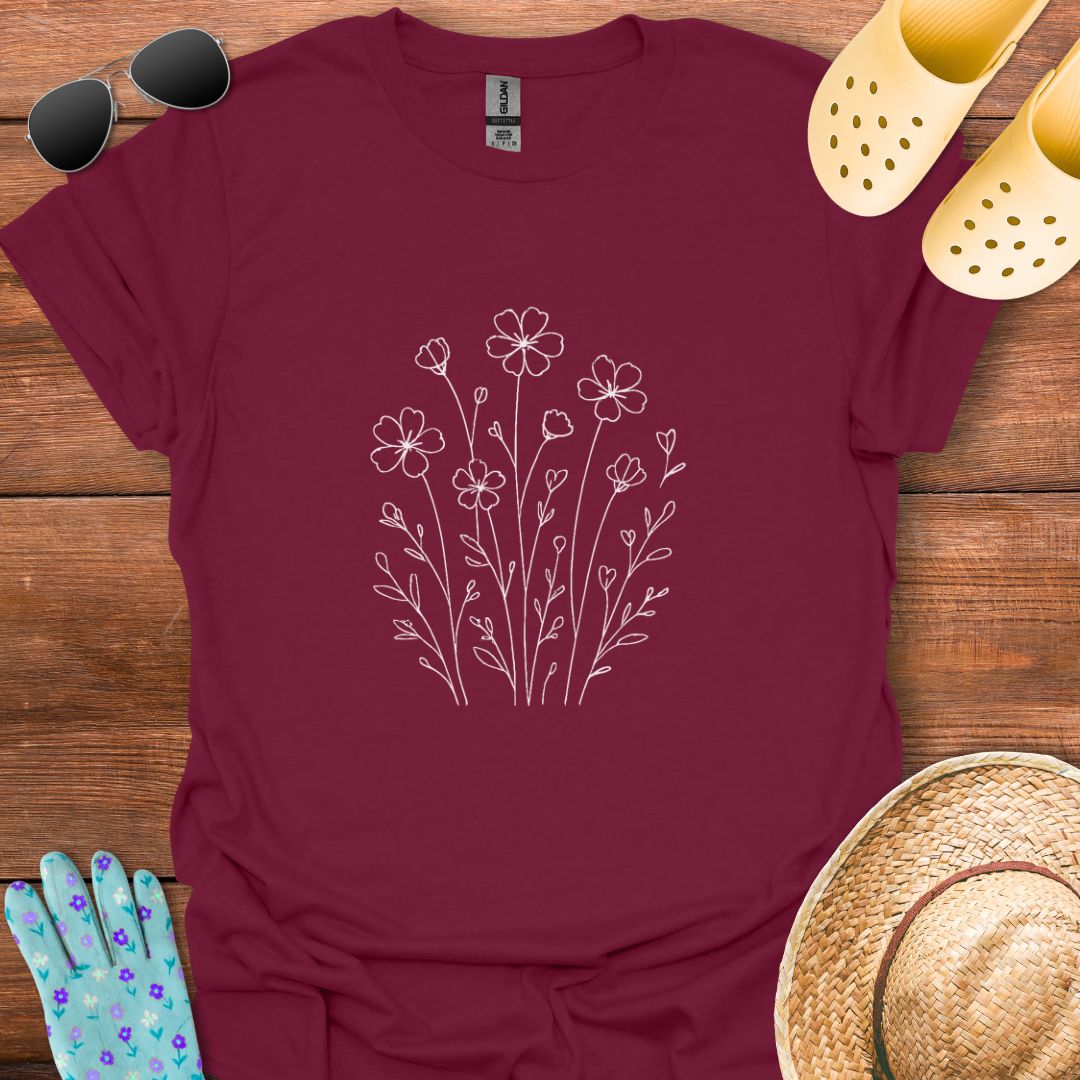 Minimalist Wildflower T - Shirt