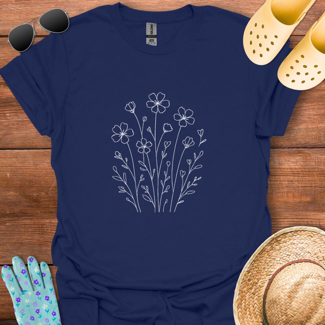 Minimalist Wildflower T - Shirt