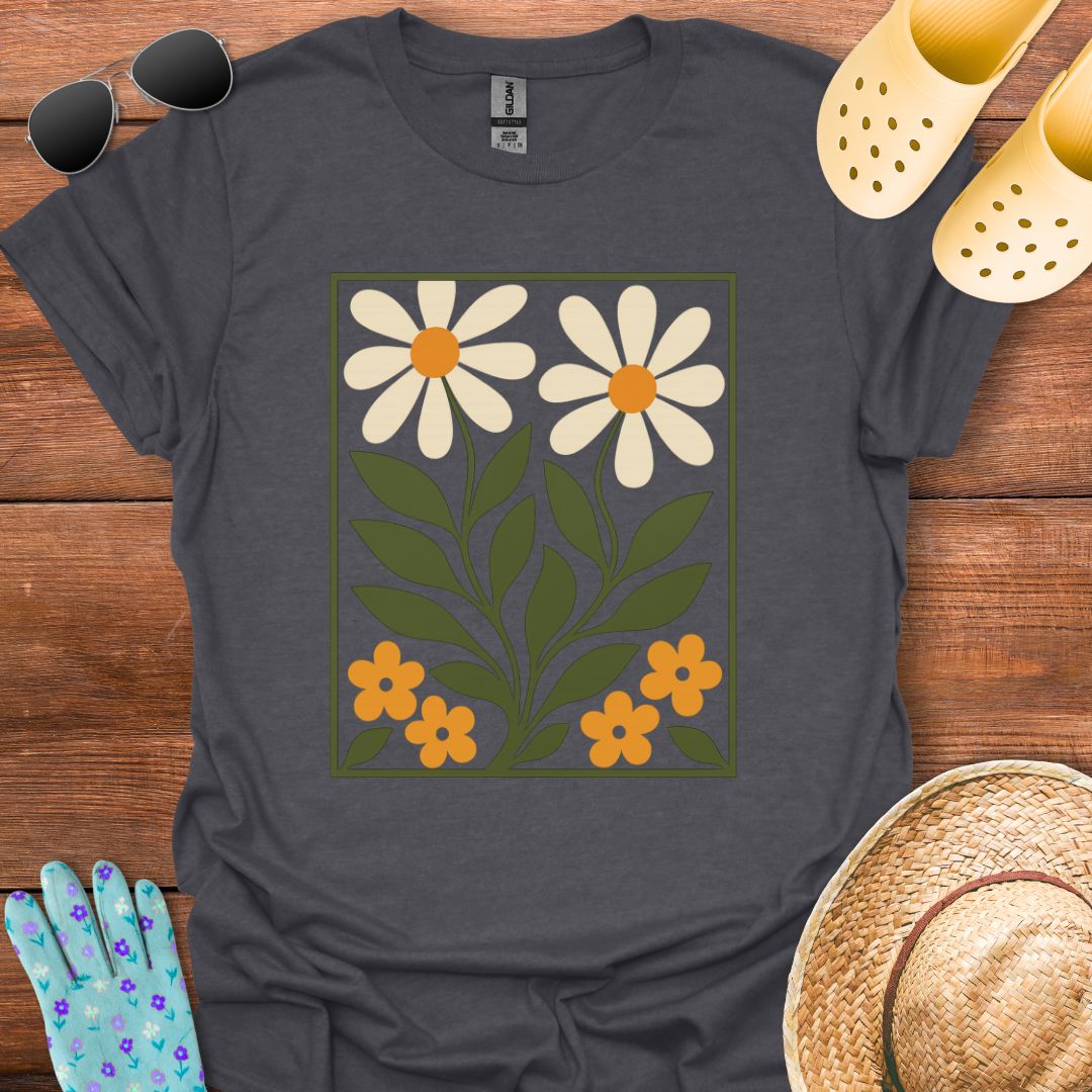 Vintage Daisy Tile T - Shirt