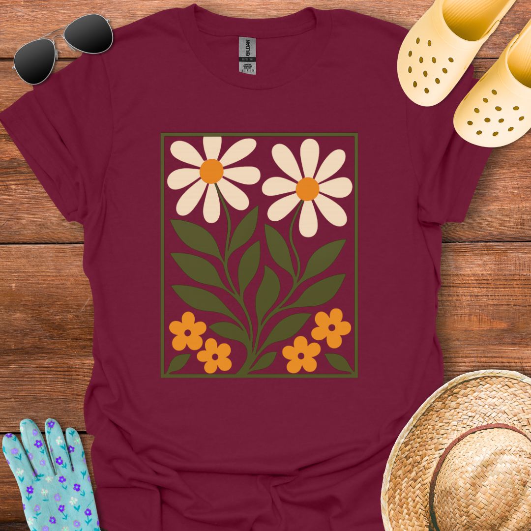 Vintage Daisy Tile T - Shirt