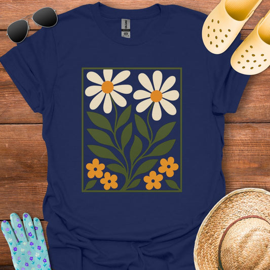 Vintage Daisy Tile T - Shirt
