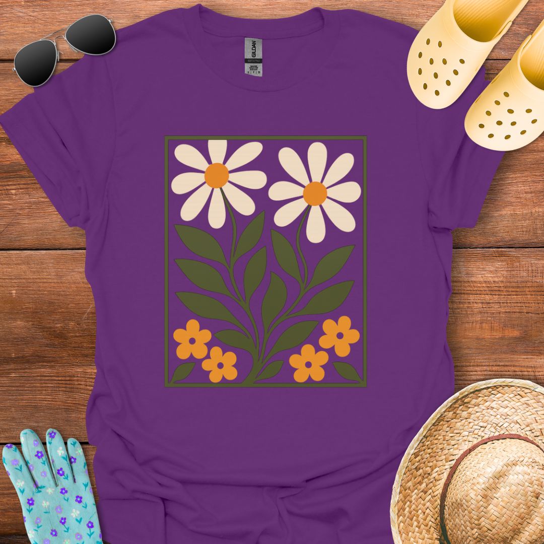 Vintage Daisy Tile T - Shirt