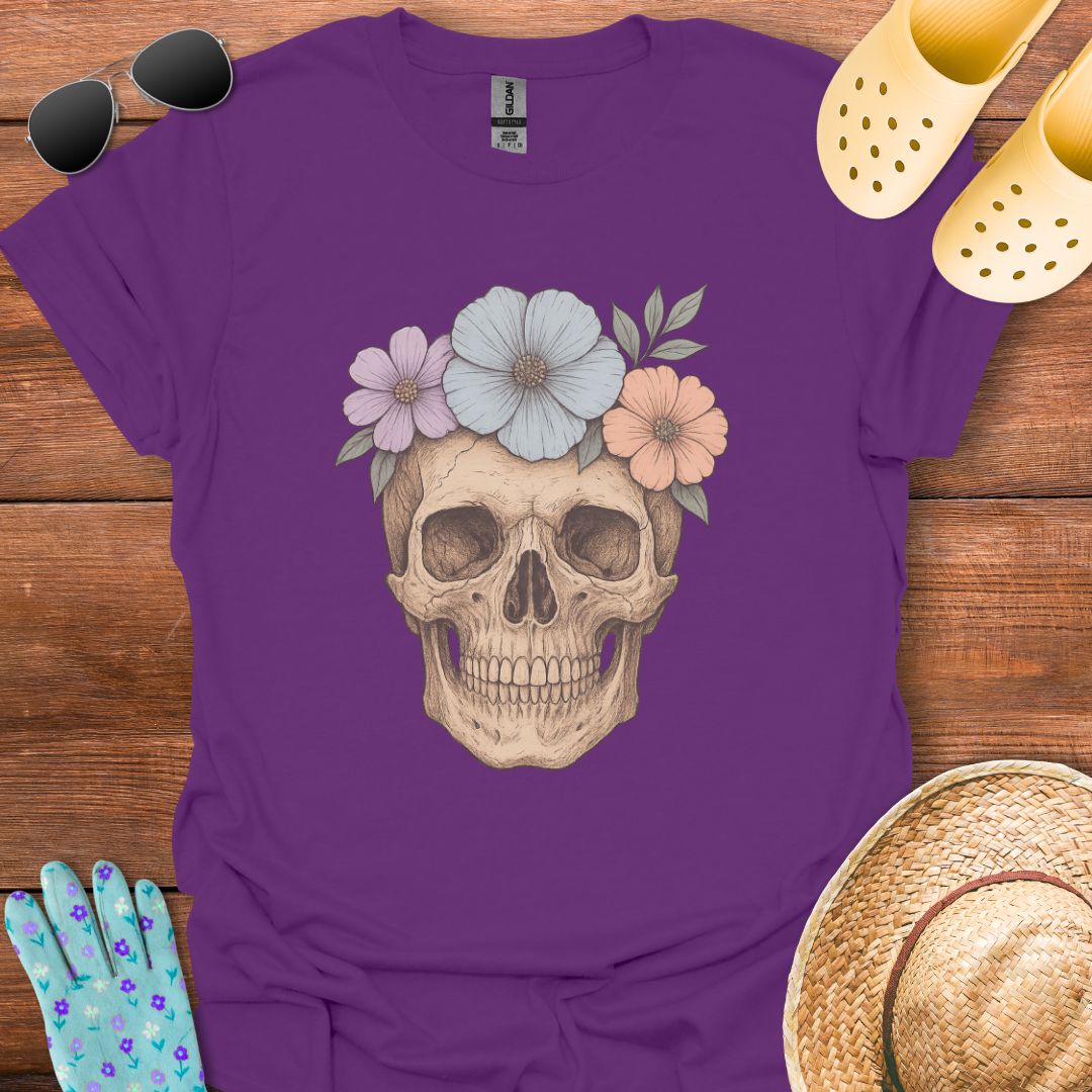 Flower Skeleton T - Shirt