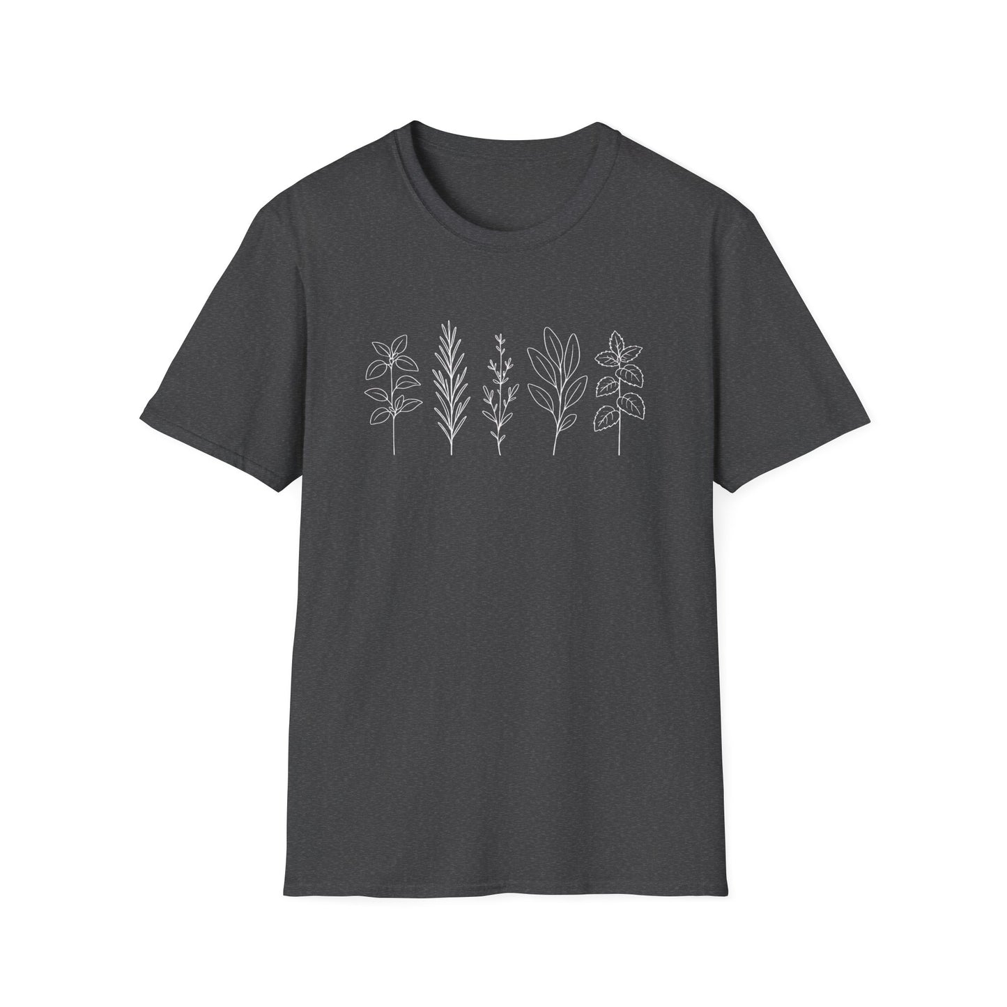 Minimalist Herb Drawing T-Shirt
