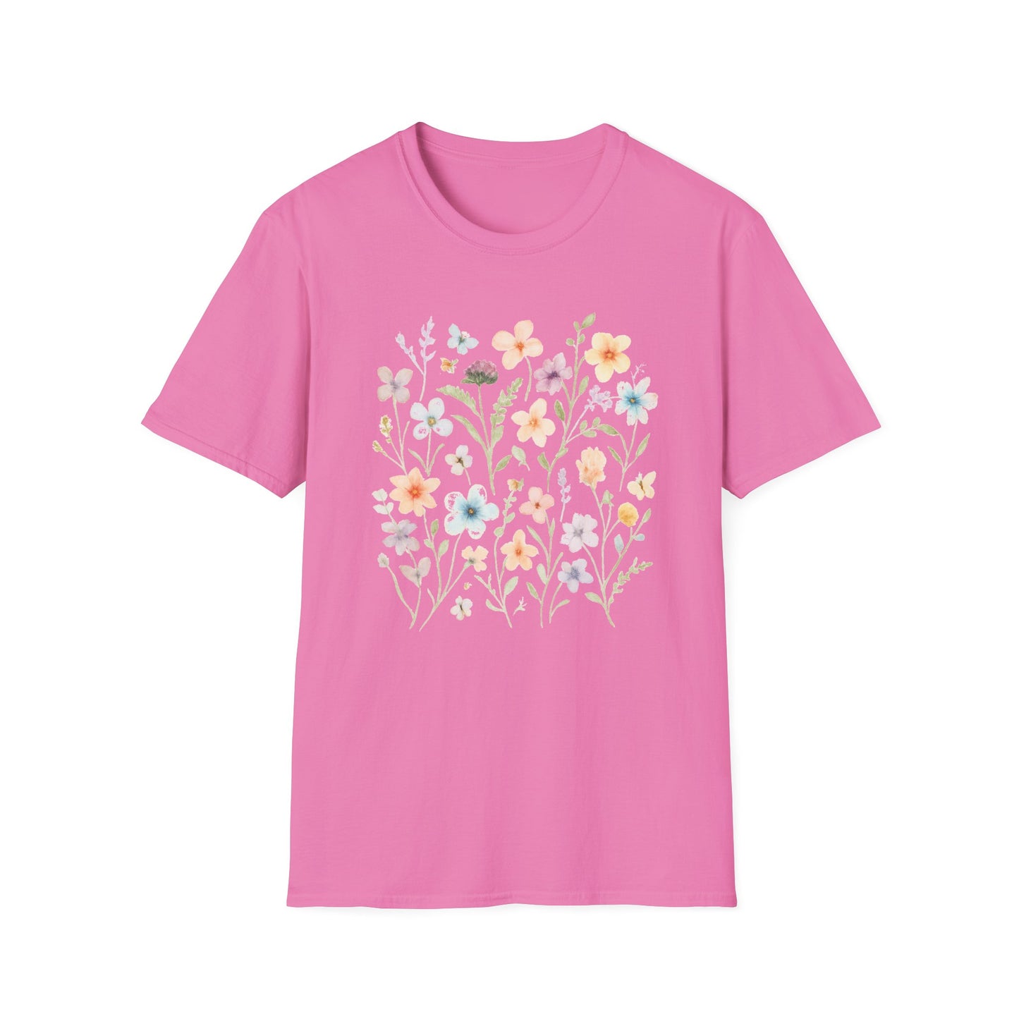 Pastel Floral Illustration T-Shirt