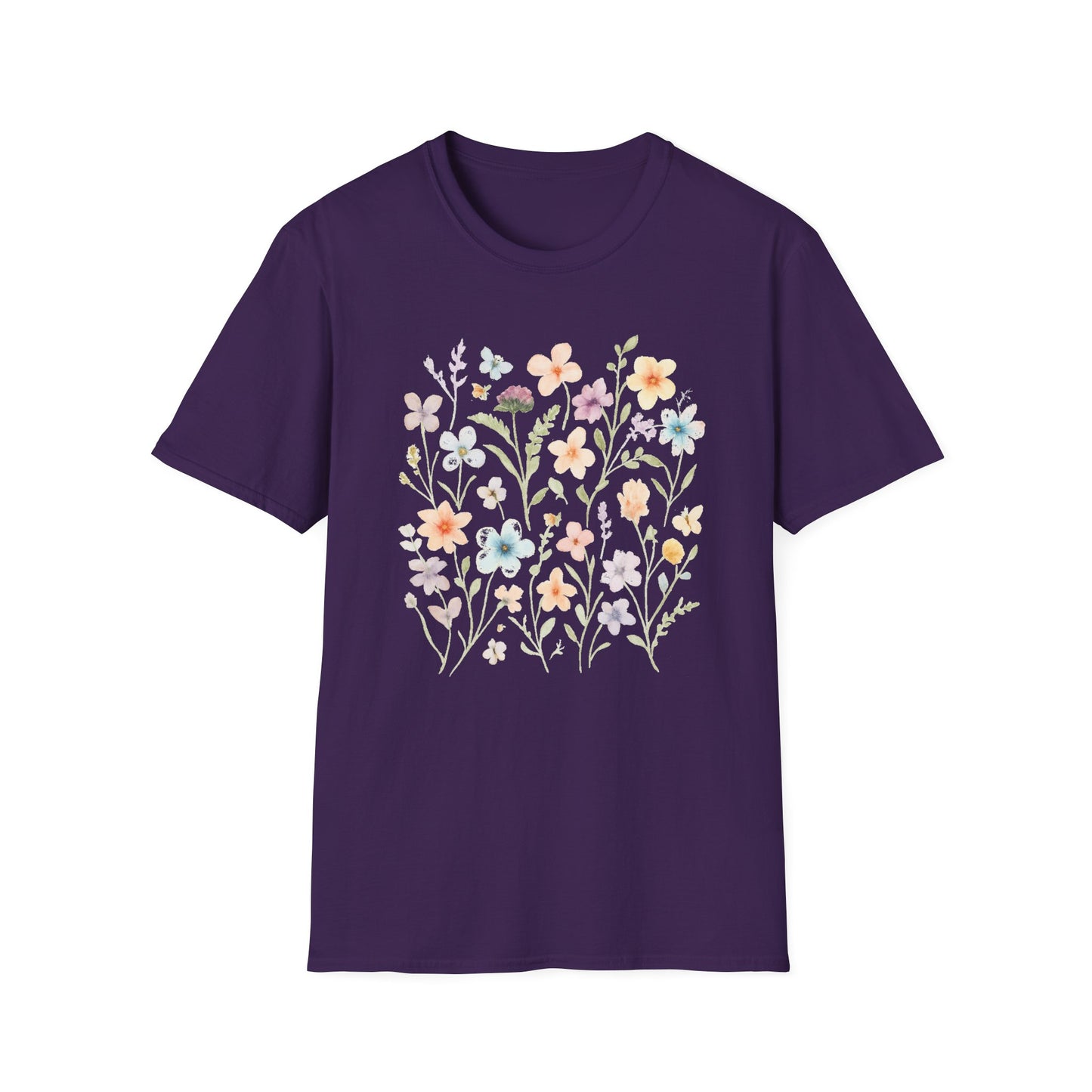 Pastel Floral Illustration T-Shirt