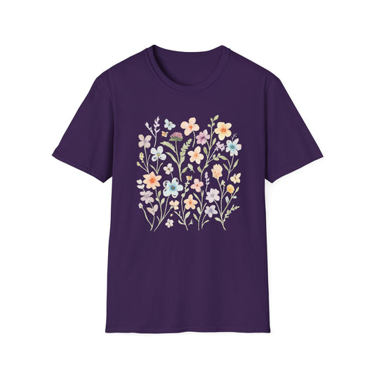 Pastel Floral Illustration T-Shirt