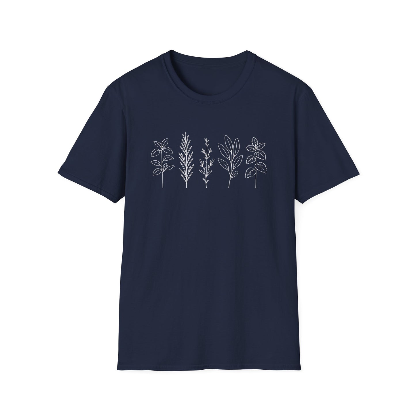 Minimalist Herb Drawing T-Shirt