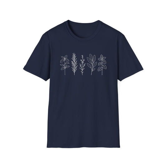 Minimalist Herb Drawing T-Shirt