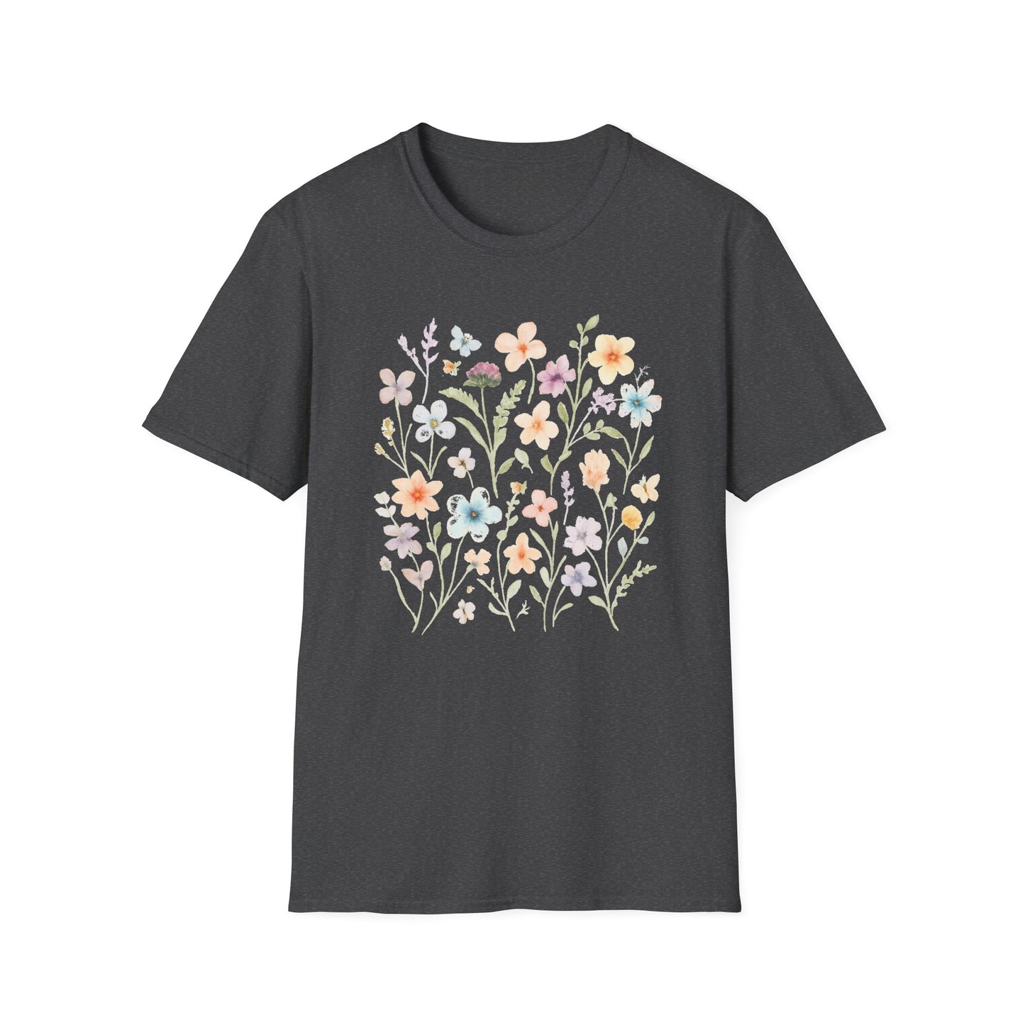 Pastel Floral Illustration T-Shirt