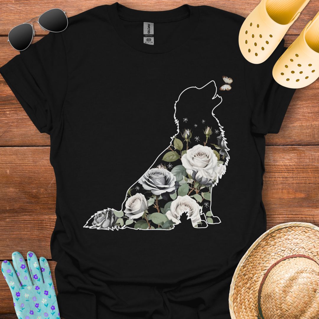 Floral Golden Retriever T - Shirt