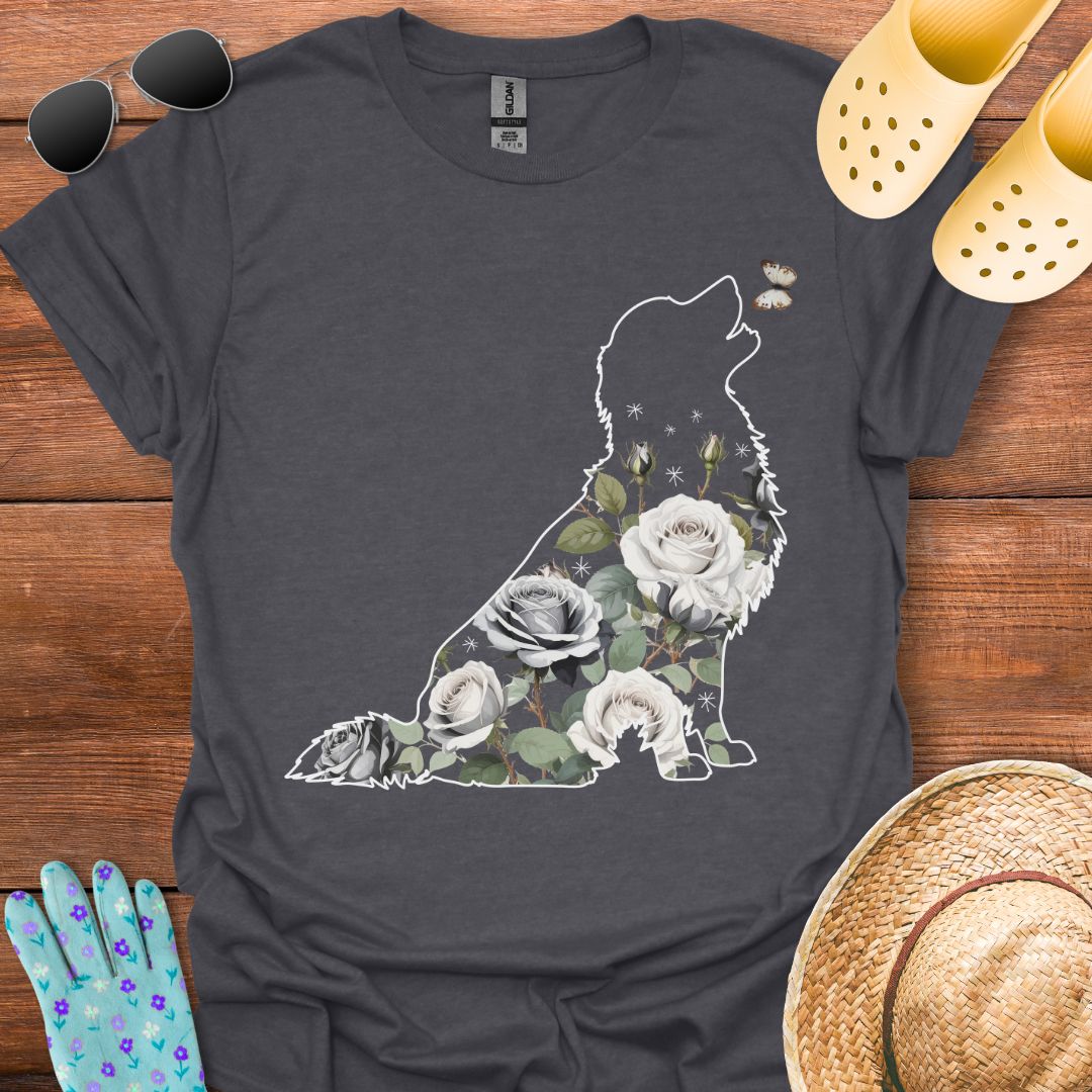 Floral Golden Retriever T - Shirt