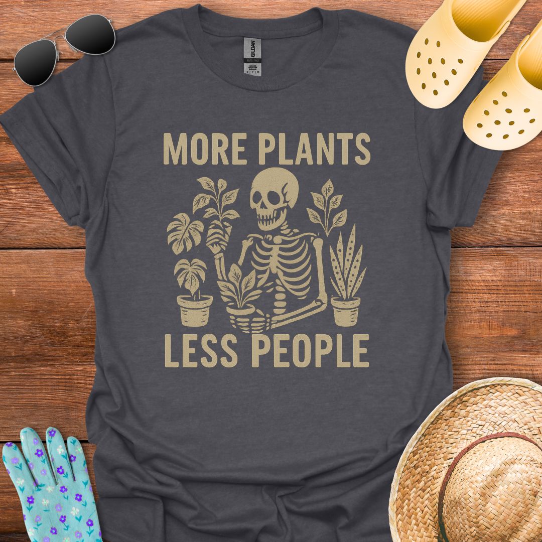 More Plants Less People Skeleton T - Shirt