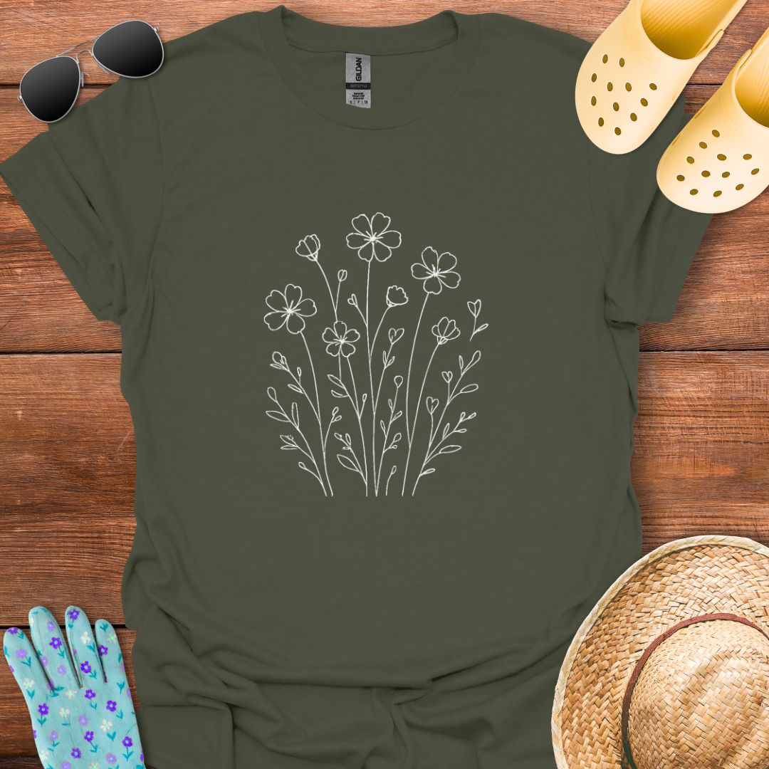 Minimalist Wildflower T - Shirt