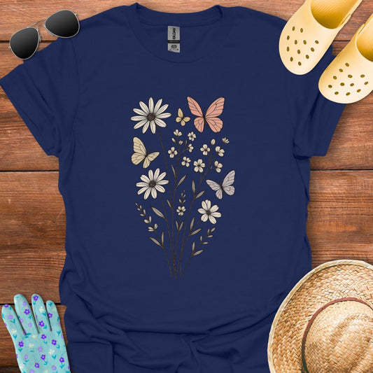 Butterfly Meadow Bouquet T - Shirt
