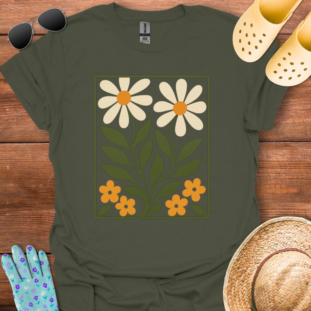 Vintage Daisy Tile T - Shirt