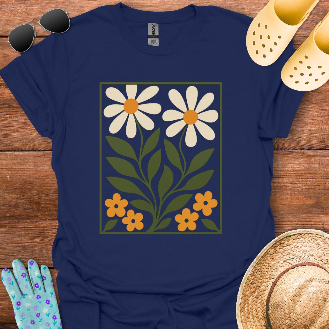 Vintage Daisy Tile T - Shirt