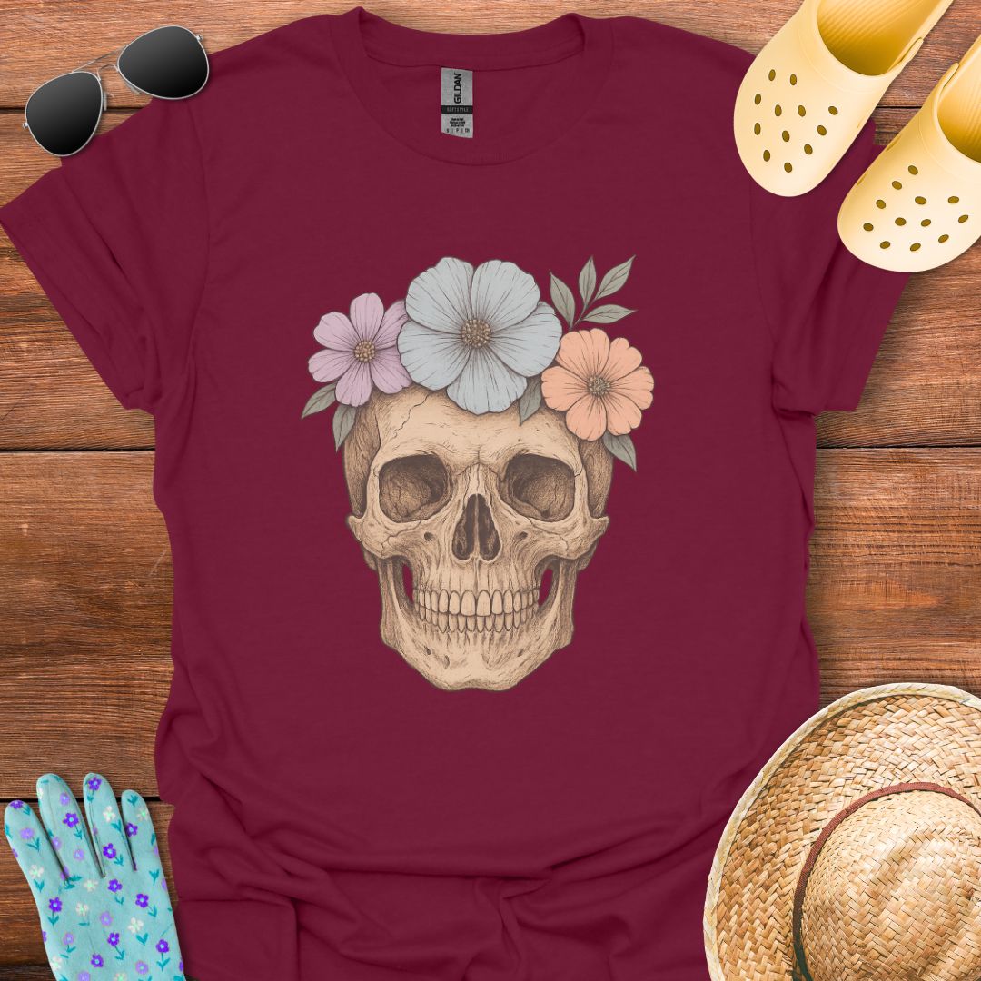 Flower Skeleton T - Shirt