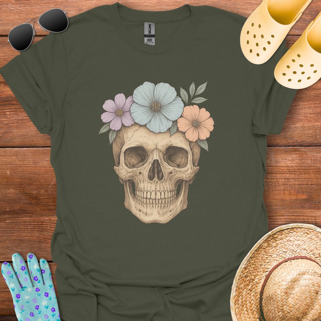 Flower Skeleton T - Shirt