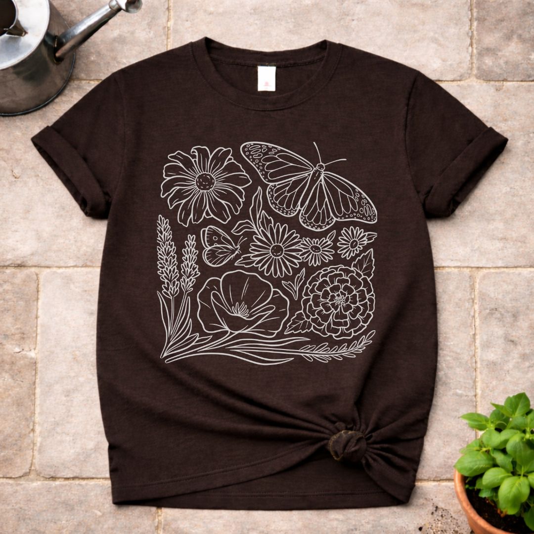 Floral Butterfly T-Shirt