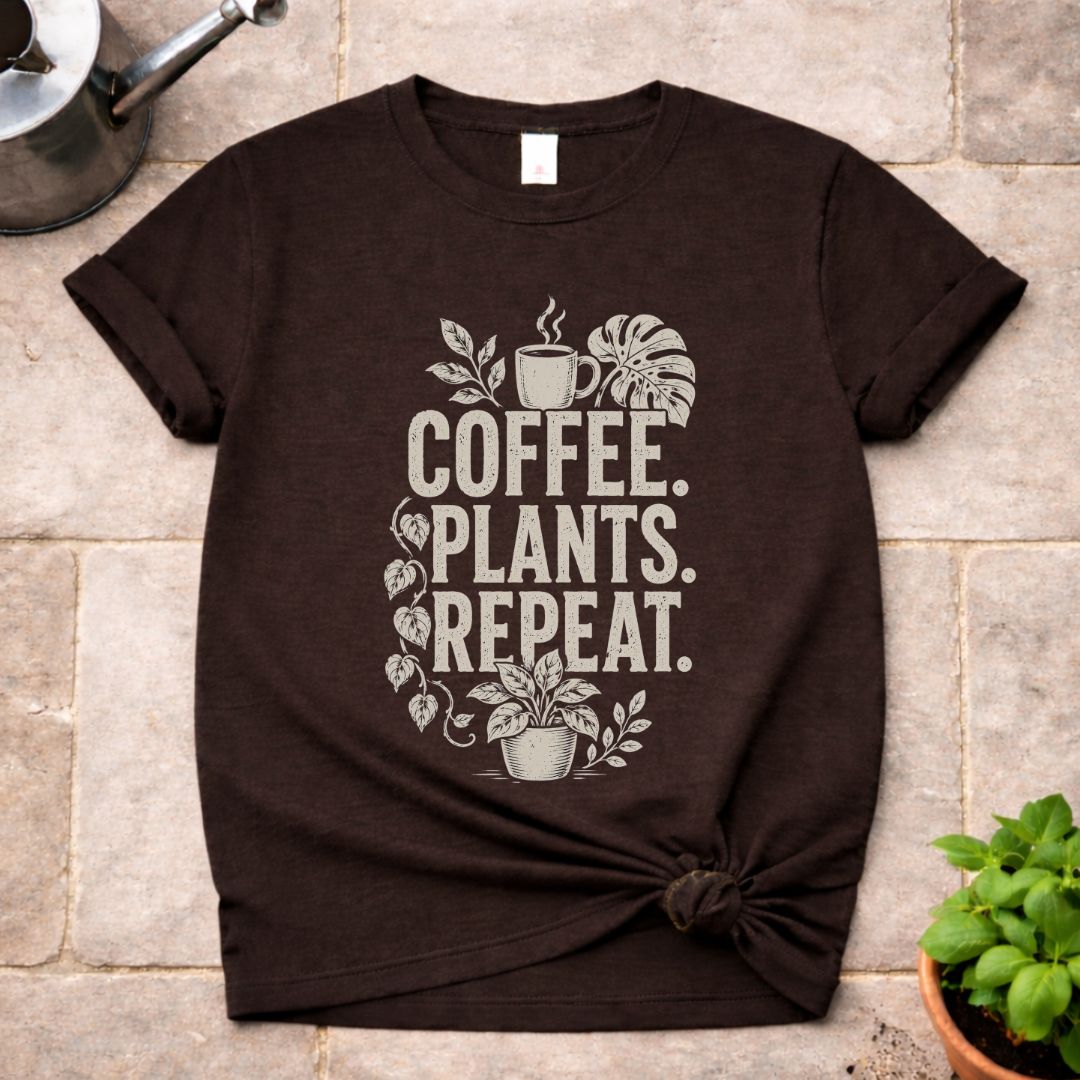 Coffee. Plants. Repeat. T-Shirt