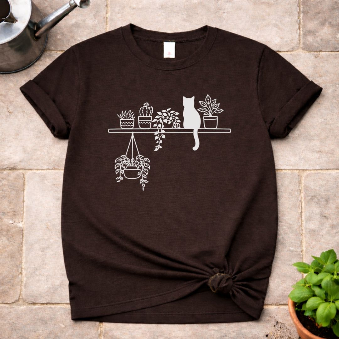 Plants and Cat T-Shirt