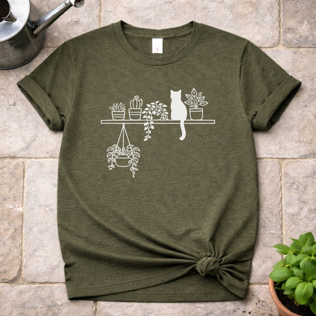 Plants and Cat T-Shirt