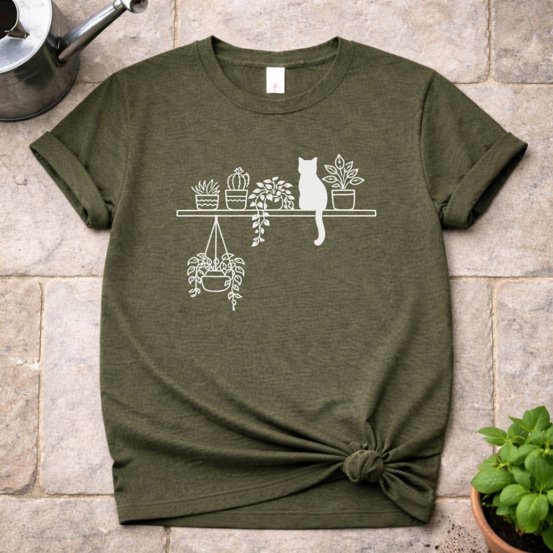 Plants and Cat T-Shirt