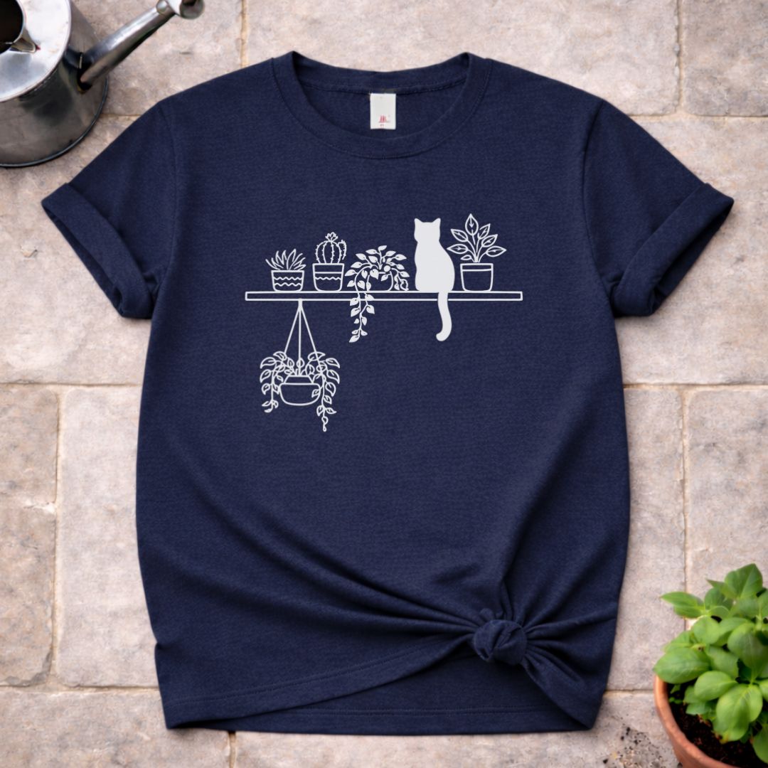 Plants and Cat T-Shirt